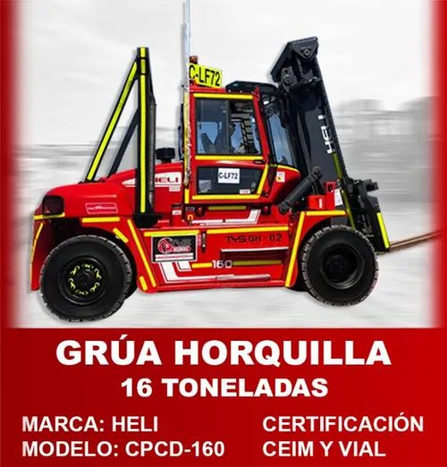 Grúa Horquilla 16 Toneladas